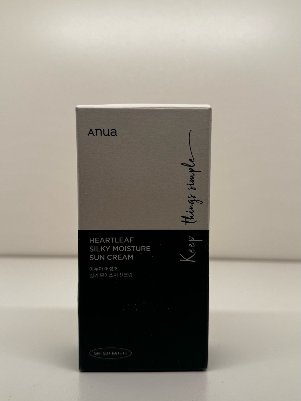 Anua Heartleaf Silky Moisture Sun Cream - Black & White